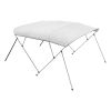 4 Bow Boat Bimini Tops 8'Lx(91"-96")W x 54"H Awning Canopy Light Grey