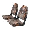 VEVOR Boat Seat High Backrest Flip Up Boat Seat Sponge Cushion Camouflage