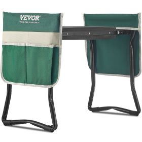 VEVOR Garden Kneeler and Seat, 330 lbs Load Capacity, 8" EVA Wide Pad, Foldable Garden Stool, Kneeling Bench for Gardening with Tool Bag, Gifts for W)