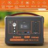 Portable Power Station 110V/600W 568Wh Lithium Battery Pure Sine Wave AC Outlet DC USB Solar Generator Supply for Emergency Outdoor Travel Camping Fi)