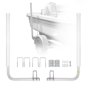 VEVOR Marine Trailer Guide Set, 60'' Flexibly Adjustable, Dual Rust-Resistant Steel Supports with PVC Covering, Ideal for Ski, Fishing, and Sailboat )