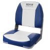 VEVOR Boat Seat, 18.9" Low Back Boat Seat, Folding Boat Chair with Thickened Sponge Padding and Hinge, Fold-Down Boat Captain Chair for Fishing Boat,)