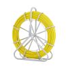 VEVOR Fish Tape Fiberglass, 656 ft, 1/4 inch, Duct Rodder Fishtape Wire Puller, Cable Running Rod with Steel Reel Stand, 3 Pulling Heads, Fishing Too)