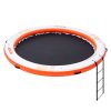 VEVOR Inflatable Floating Dock, ø8FT Inflatable Dock Platform with ø5FT Trampoline Mesh Pool, Non-Slip Floating Platform Water Mat with Portable Bag )