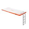 VEVOR Inflatable Floating Dock, 15 x 6FT Inflatable Dock Platform, Non-Slip Water Floating Dock Mat with Detachable Ladder & Portable Carrying Bag, F)