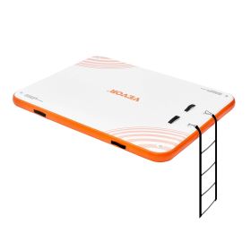 VEVOR Inflatable Floating Dock, 8 x 6FT Inflatable Dock Platform, Non-Slip Water Floating Dock Mat with Detachable Ladder & Portable Carrying Bag, Fl)