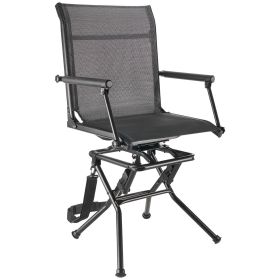 Hunting Chair 360° Swivel Silent Foldable Blind Chair with Armrests Steel Frame