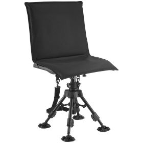 Hunting Chair 360° Swivel Silent Folding Blind Chair Adjustable Legs Seat Cover