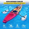 VEVOR Kayak Outrigger Stabilizers, 2 PCS, PVC Inflatable Outrigger Float with Sidekick Arms Rod, Standing Float Stabilizer System Kit for Kayaks, Can)