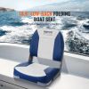 VEVOR Boat Seat, 18.9" Low Back Boat Seat, Folding Boat Chair with Thickened Sponge Padding and Hinge, Fold-Down Boat Captain Chair for Fishing Boat,)
