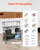 15 Pole Fishing Rod Holder Fishing Rack Cart Organizer with Wheels for Garage