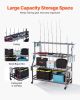 15 Pole Fishing Rod Holder Fishing Rack Cart Organizer with Wheels for Garage