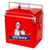 Yakimoto Classic Retro Metal Ice Chest, Multifunctional Portable Cooler With Bottle Opener 13L (14Qt), Keep Cold For A Long Time For Camping, Party, )