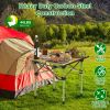 Folding Camping Table Portable Lightweight Carbon Steel Roll-up Picnic BBQ Desk with Carry Bag Heavy Duty for Outdoor Beach Backyard Party Patio Camp)