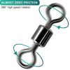 100pcs/pack Stainless Steel Rolling Swivel Connector; 30Lb-1322 Lb High Strength Fishing Rolling Barrel Swivels Fishing Tackle Accessories For Saltwa)